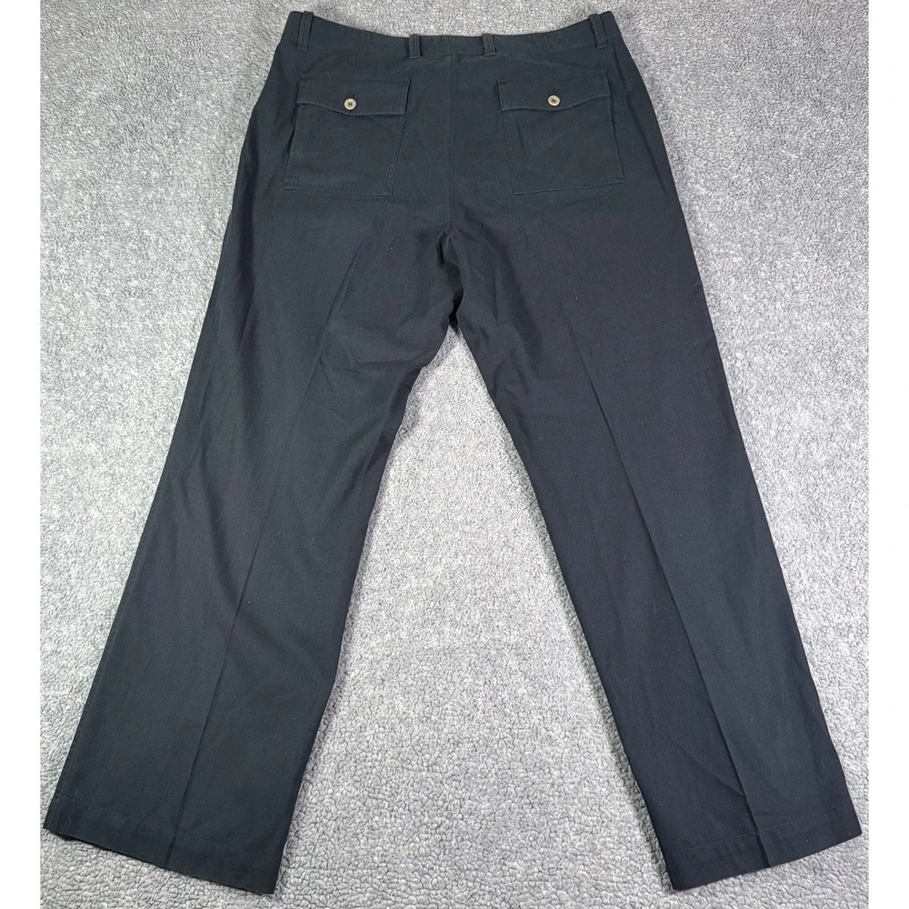 Banana Republic Mens Pants 36x30 Relaxed Fit Wide Leg Cotton Blue Flap Pockets